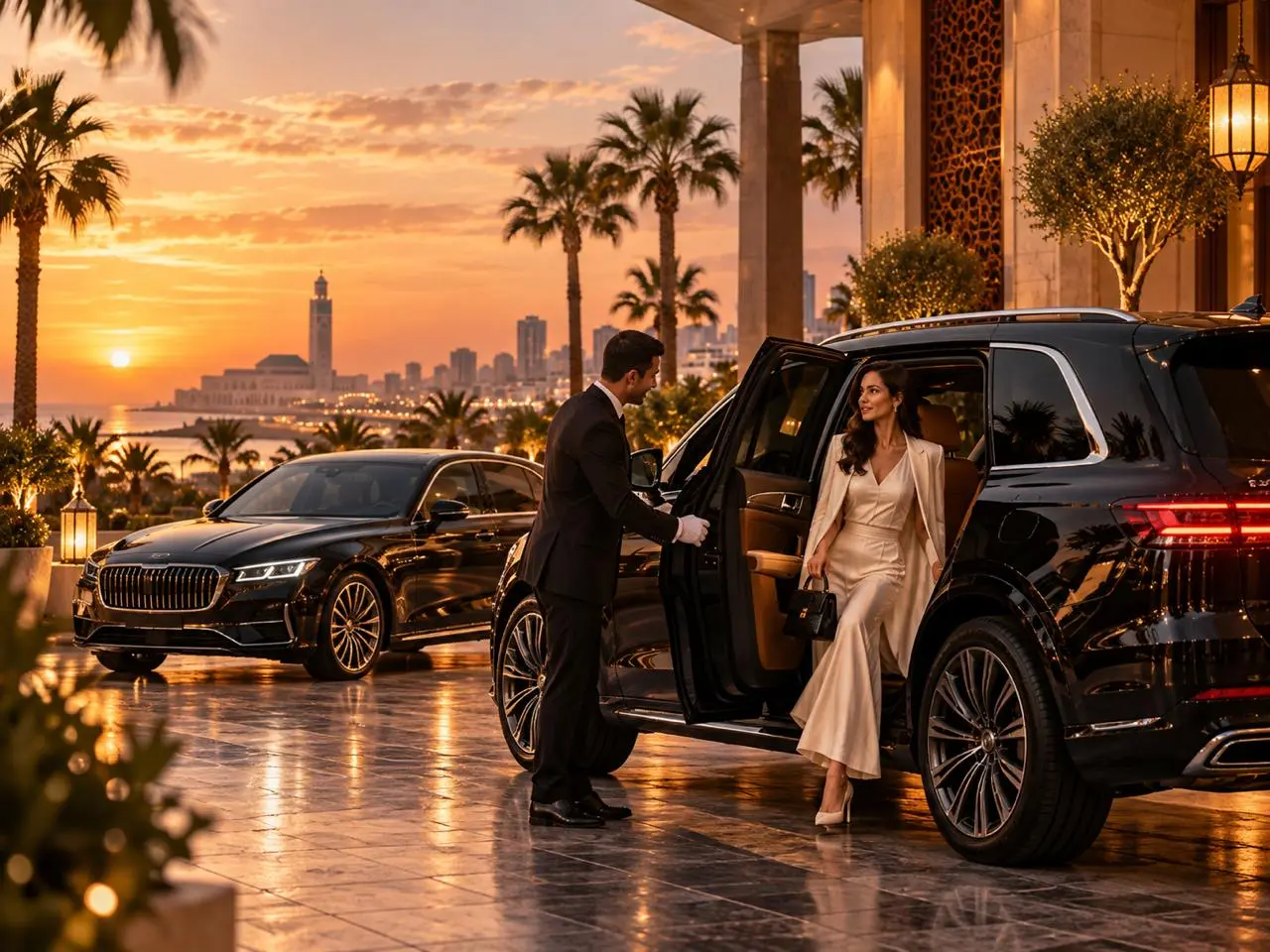 Chauffeur-driven luxury SUV